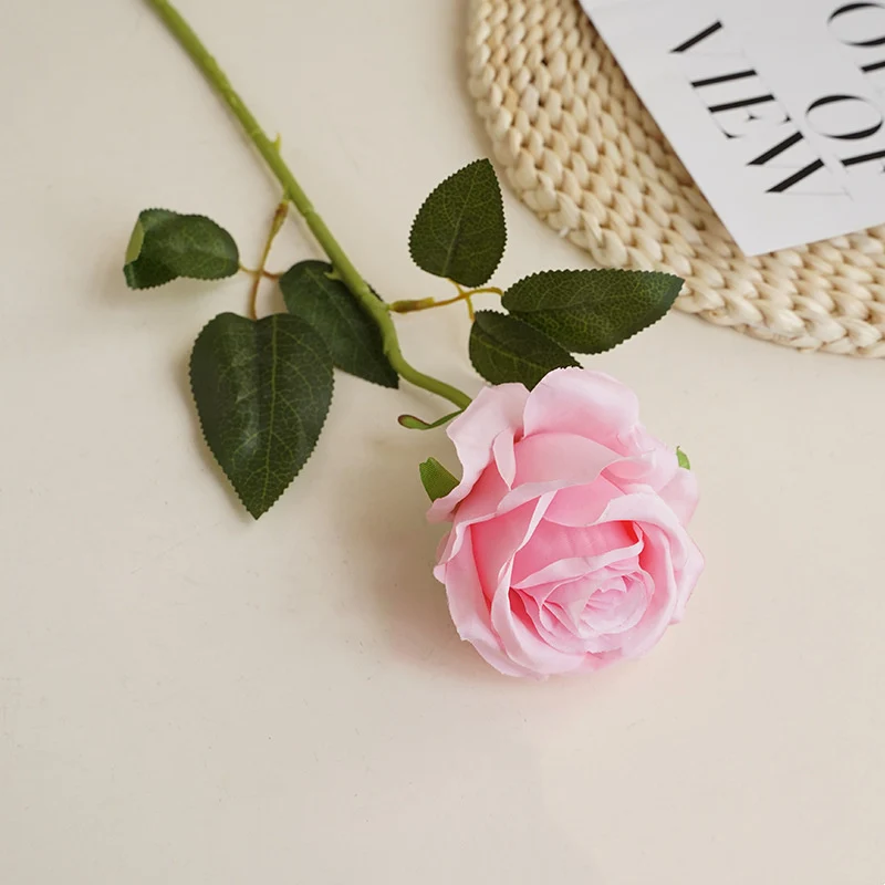 12 Dunkelrote Kunst-Rosen 50cm - Langstielige Brautsträuße für Hochzeit & Heiratsantrag