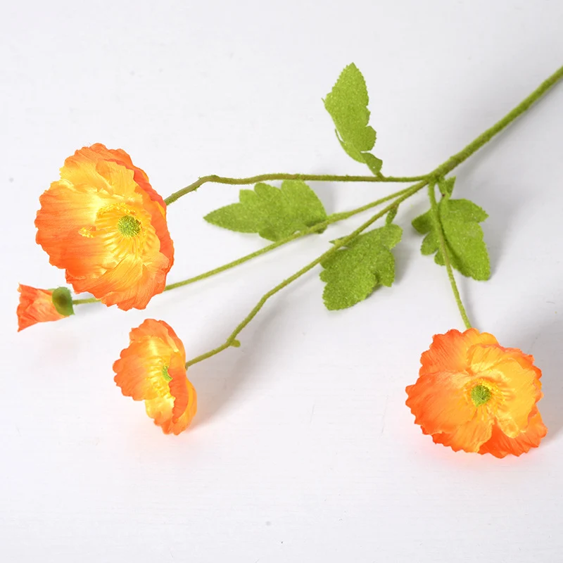 60cm künstliche Mohnblumen Realistische Kunstorchidee für Blumenarrangements, Home Decor, Bürodekoration, Hochzeitszentren, DIY-Projekte