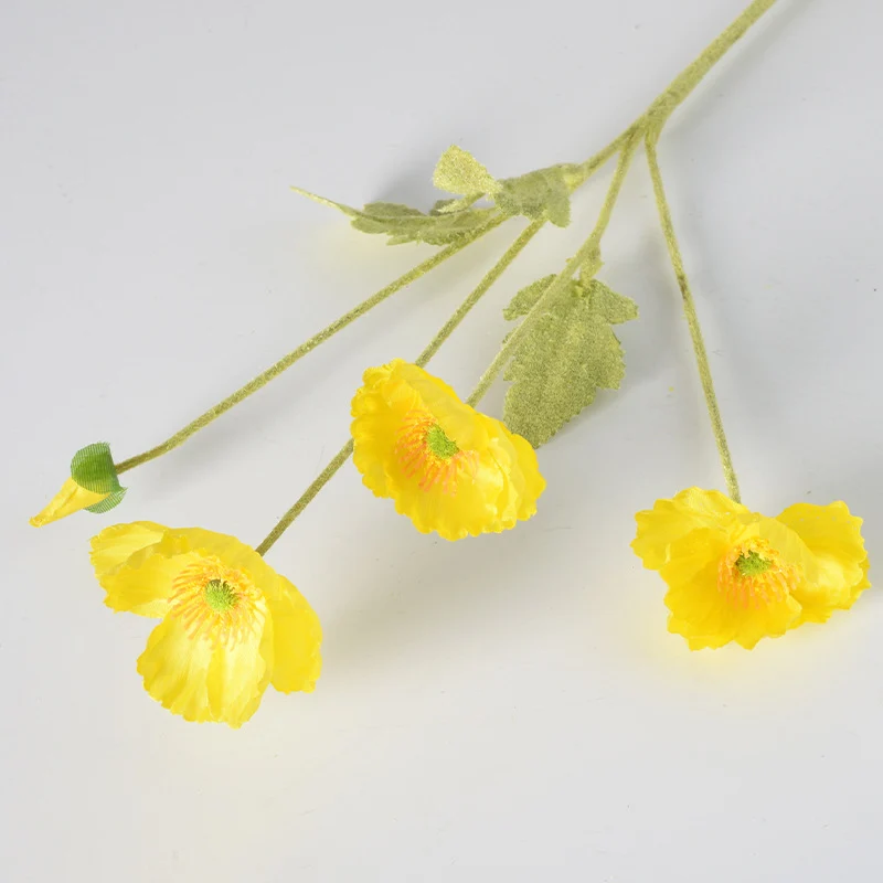 60cm künstliche Mohnblumen Realistische Kunstorchidee für Blumenarrangements, Home Decor, Bürodekoration, Hochzeitszentren, DIY-Projekte