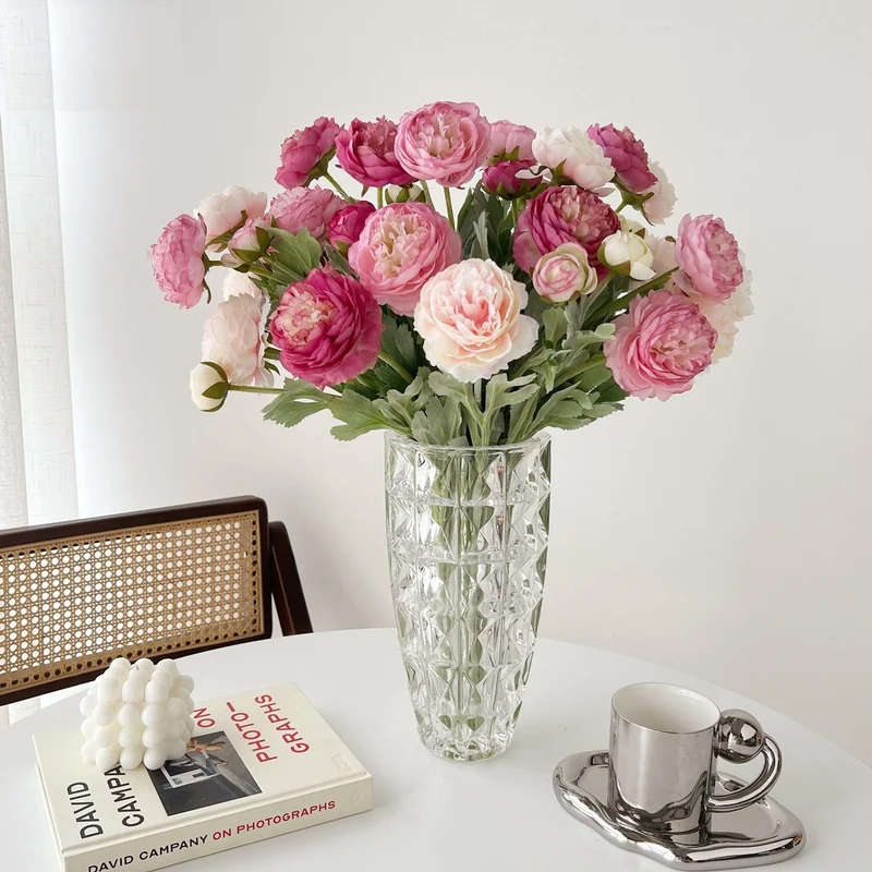 50cm künstliche Pfingstrose Realistische Kunstorchidee für Blumenarrangements, Home Decor, Bürodekoration, Hochzeitszentren, DIY-Projekte