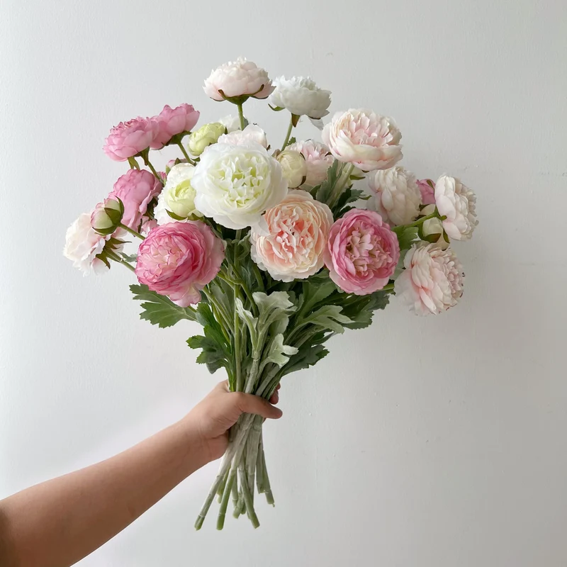 50cm künstliche Pfingstrose Realistische Kunstorchidee für Blumenarrangements, Home Decor, Bürodekoration, Hochzeitszentren, DIY-Projekte