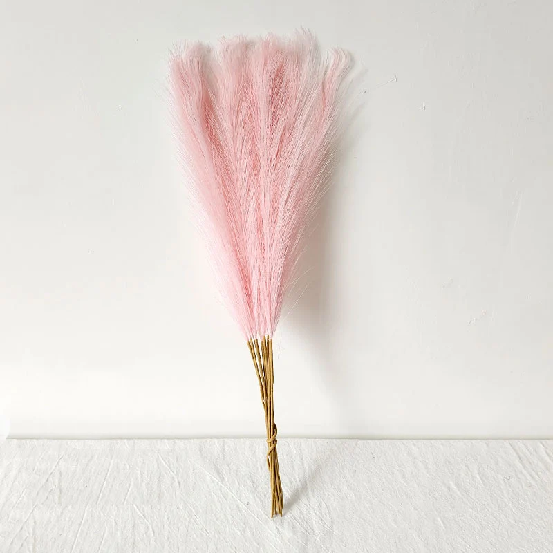10 Stängel pro Bündel 55cm künstliches Pampasgras Schilf – Realistisches Kunstpflanzen für Arrangements, Home Decor, Wohnraumgestaltung & DIY-Dekoprojekte