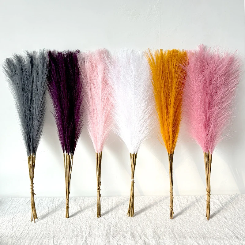 10 Stängel pro Bündel 55cm künstliches Pampasgras Schilf – Realistisches Kunstpflanzen für Arrangements, Home Decor, Wohnraumgestaltung & DIY-Dekoprojekte