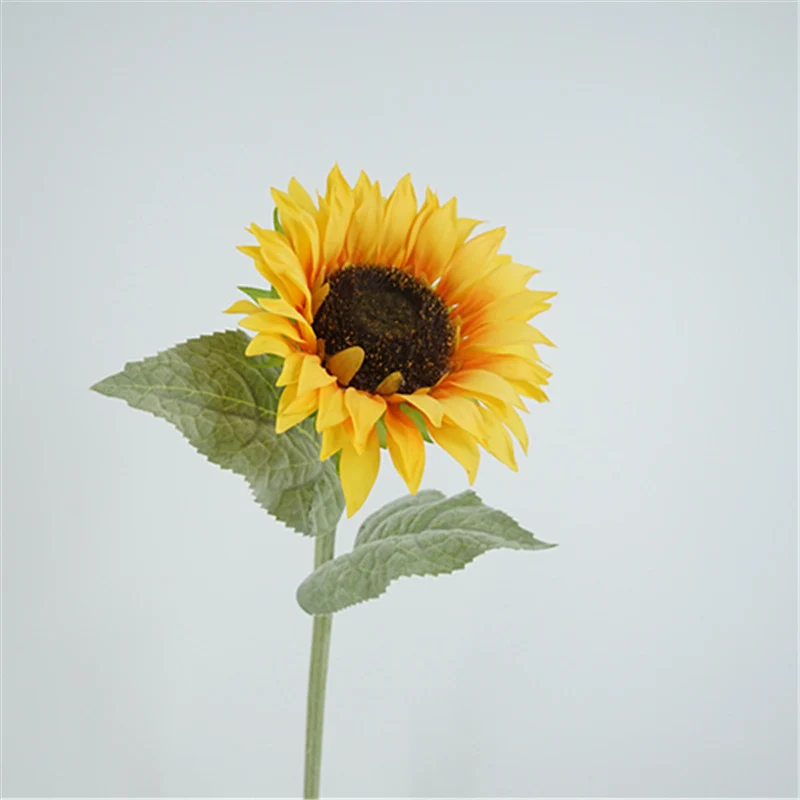60cm künstliche Sonnenblumen mit realistischem feuchtem Griffgefühl