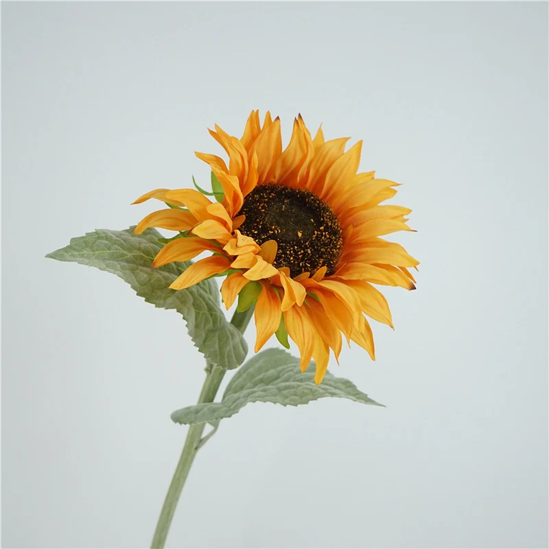 60cm künstliche Sonnenblumen mit realistischem feuchtem Griffgefühl
