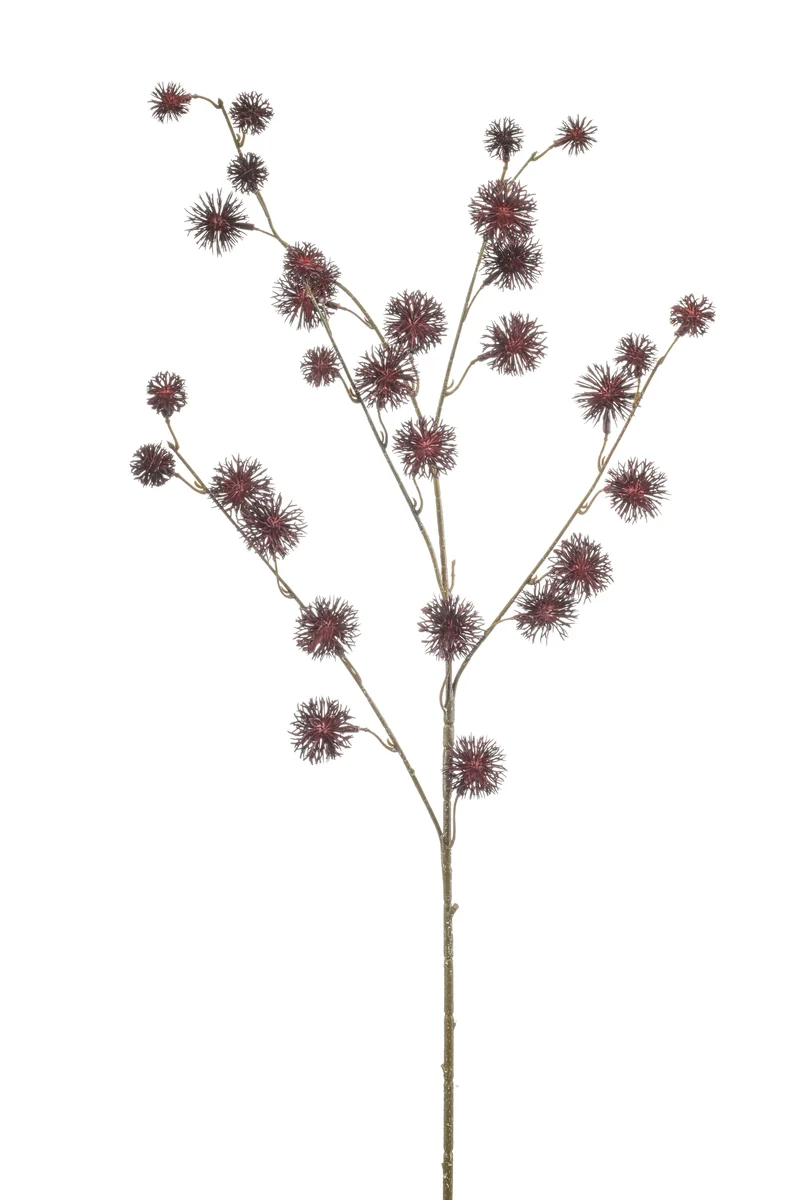 Disteln künstlich 85 cm - 1 Zweig - Bordeaux