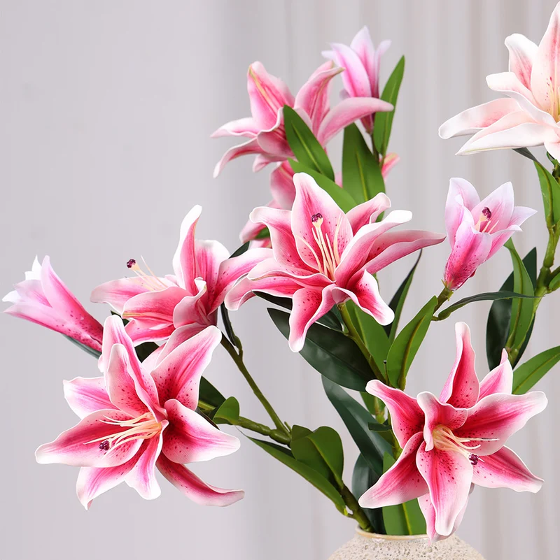 75 cm künstliche Lilien Tischzentren-Arrangements für Hochzeiten, zu Hause, Parties, Gärten und Büros als Dekoration