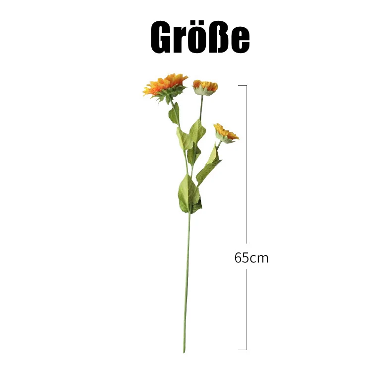 60cm künstliche Sonnenblumen - Realistische Kunstblume für Blumenarrangements, Home Decor, Hochzeitsbuketen, DIY-Handwerksprojekte