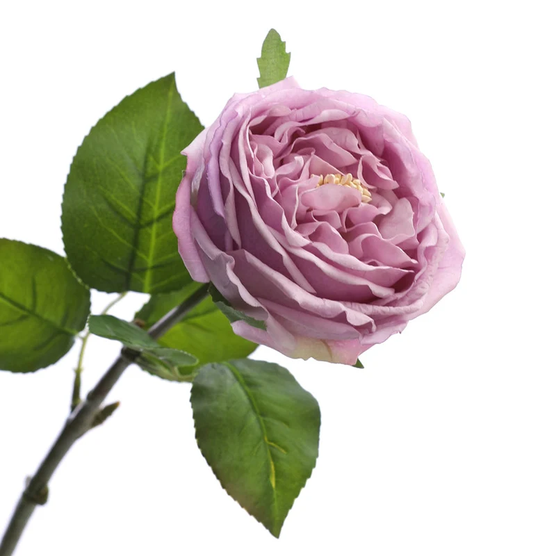 Künstliche Rosen mit Realistischem Griff & Feuchtem Finish - 44 cm Stiele mit Ästen, Blumen Dekoration, Wohnaccessoires, Dauerhafte Blumen Arrangement