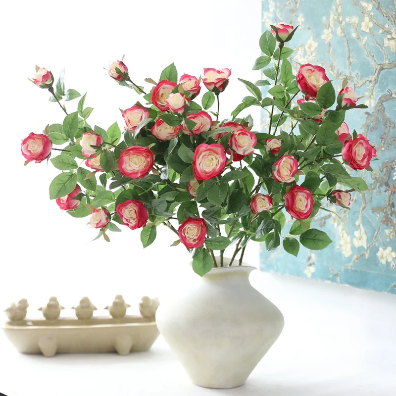 60cm Künstliche Rosenstiele mit Ästen- Zum Arrangieren, Wohnaccessoires, Home Decor, Blumen Dekoration