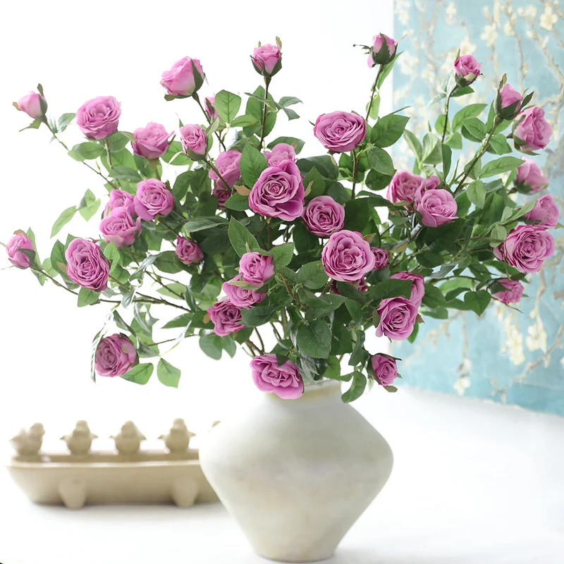 60cm Künstliche Rosenstiele mit Ästen- Zum Arrangieren, Wohnaccessoires, Home Decor, Blumen Dekoration