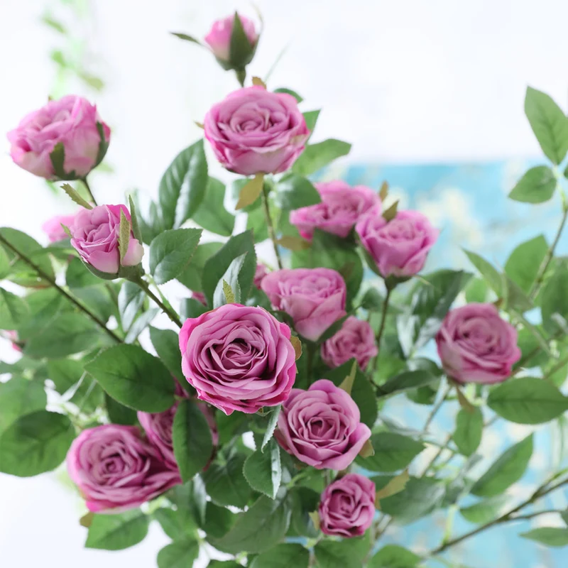 60cm Künstliche Rosenstiele mit Ästen- Zum Arrangieren, Wohnaccessoires, Home Decor, Blumen Dekoration