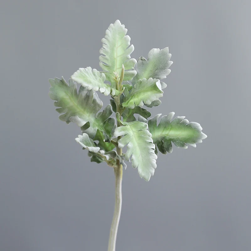38cm Kunstblumen Silberblatt-Gänsefuß (Lamb's Ear)- Realistische Faserblumen Pflanze für Dekoration