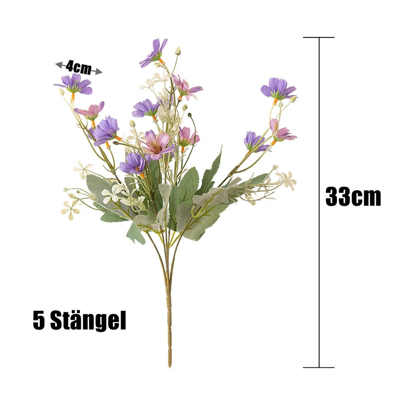 33 cm 5 Stängel Künstliche Marguerite Blumen Künstliche Gänseblümchen