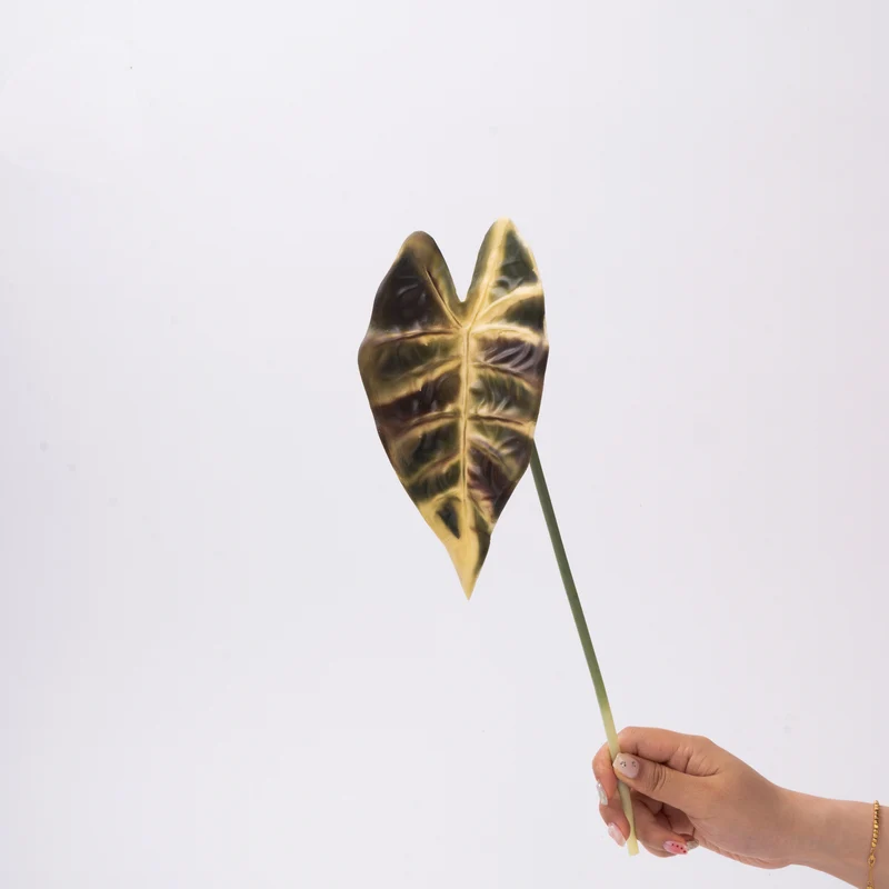 8 STK Künstliche Blätter Groß Künstlicher Aronstab 40 cm Lang Kunstzweige mit Blätter Kunstlaub Deko Blätter Grün Tropische Kunstblätter für Wohnzimmer Schlafzimmer Küche Büro Hotel Vase Deko