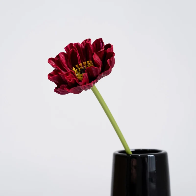 12 Stück 34 cm lange künstliche Mohnblumenstängel aus PU – mit echthaftem Touch