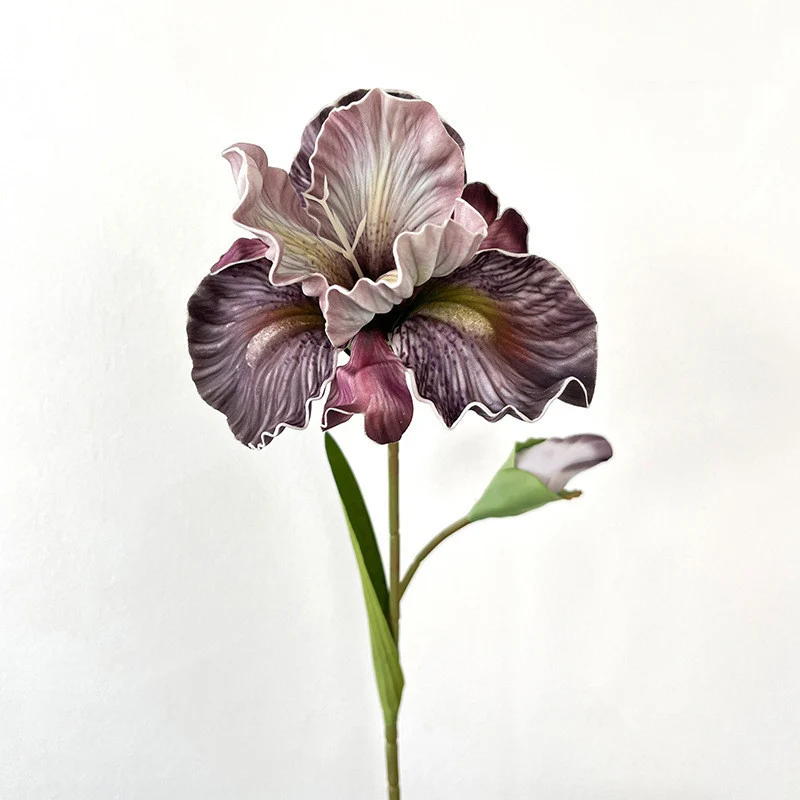 45 cm Künstliche Schwertlilien künstliche Iris – Ölmalerei-Schwertlilien und deutsche vintage Schwertlilien