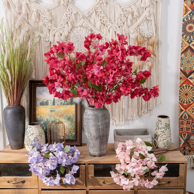 Großhandel 60 cm künstliche Bougainvillea-Dekoblume - Realistische Blumendekoration für Zuhause, Terrasse & Events - Pflegeleichte Kunstblume