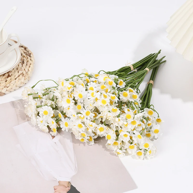 Großhandel 27cm 1 Bündel künstliche Gänseblümchen für DIY-Projekte Künstliche Marguerite Blumen