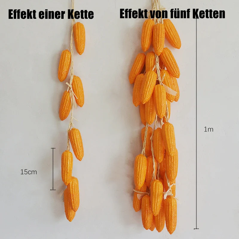 Künstliche Maisgirlande – Hängende, lebensechte Dekoration für Oktoberfest-Dekoration