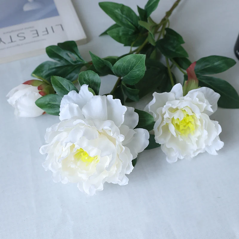 65 cm lange Künstliche Pfingstrosenstiele – Für Blumenarrangements & Home-Design