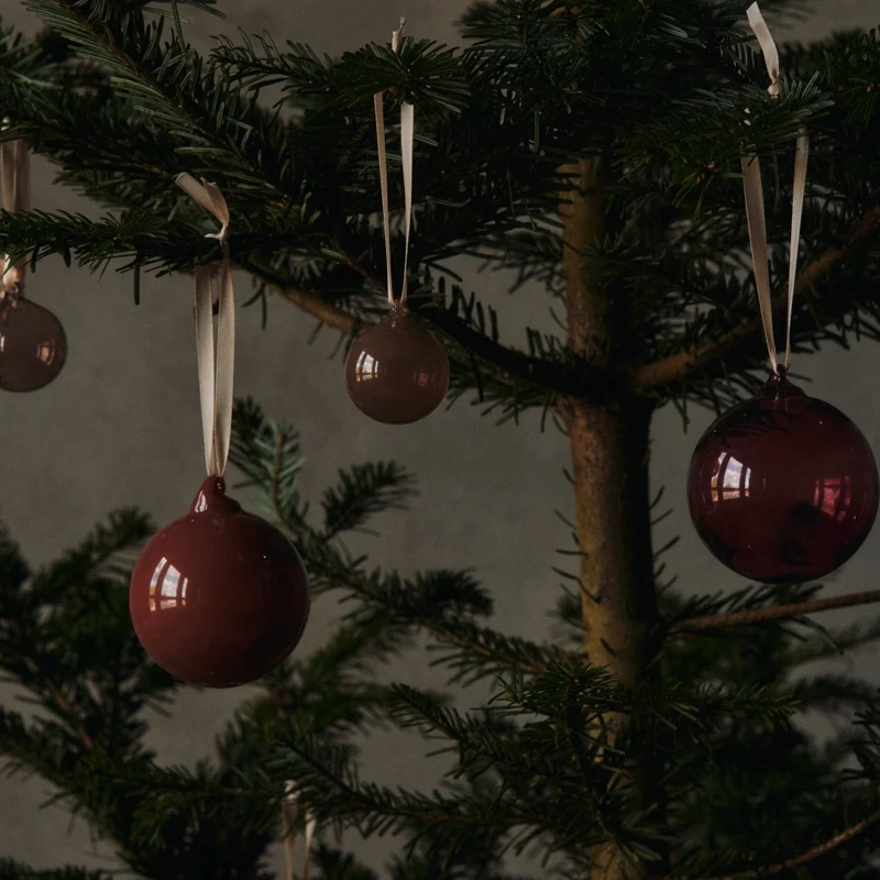 Glass Baubles Christbaumkugeln aus Glas 3er-Set Roseate - ferm LIVING