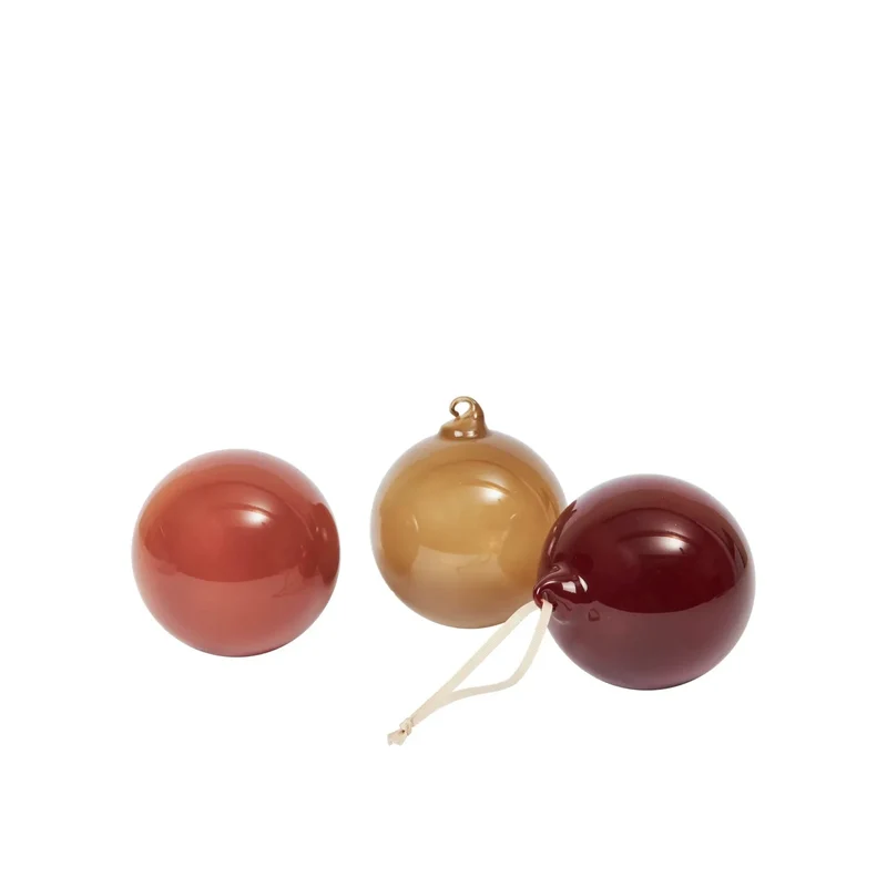 Glass Baubles Christbaumkugeln aus Glas 3er-Set Roseate - ferm LIVING