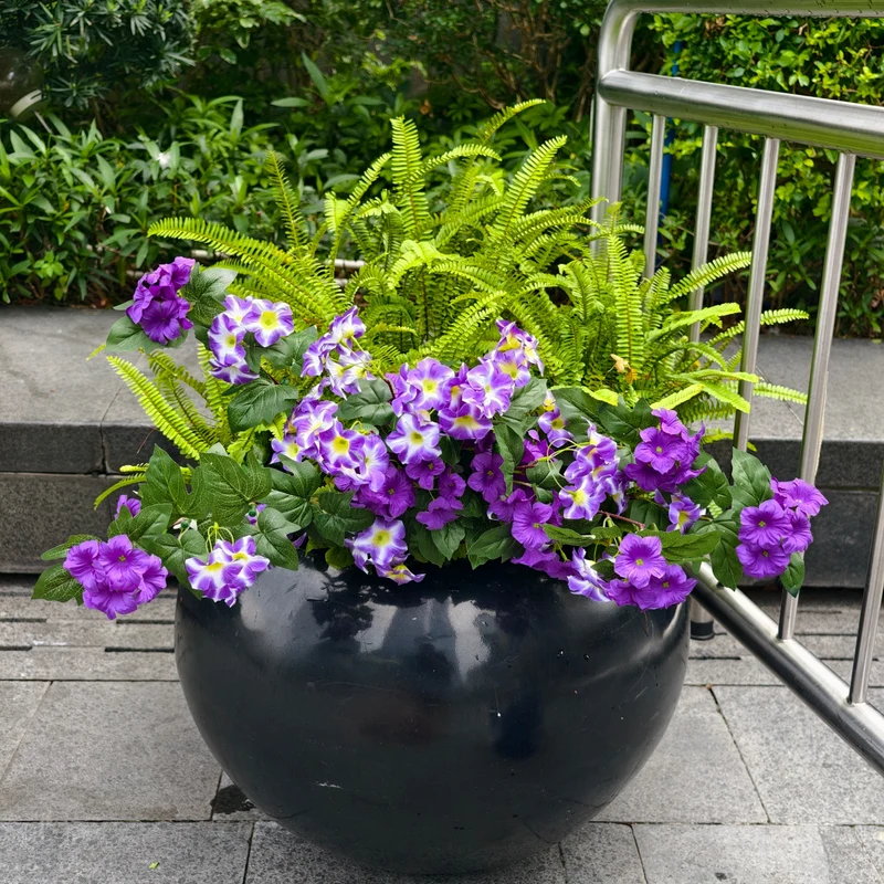 Upgraded Faux Petunia Blumen – UV-beständige Kunstblumen für Außenbereich, Garten & Terrasse Deko