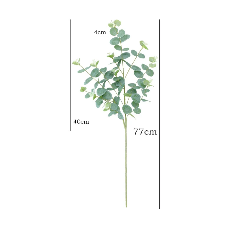 77 cm lange künstliche Eukalyptus-Zweige (mehrästig) – Für Arrangements