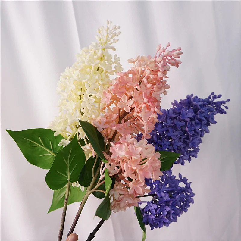 72 cm Künstliche Flieder mit taktiler Textur Haushaltsdekoration für Balkon oder Fensterbank
