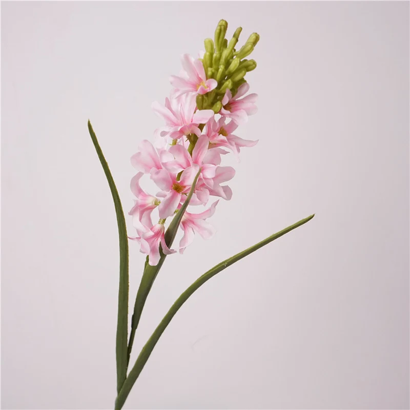 69 cm Echtechtes Hyazinthe mit Blättern künstliche Frühlingsblume für Vasen und Home Decor