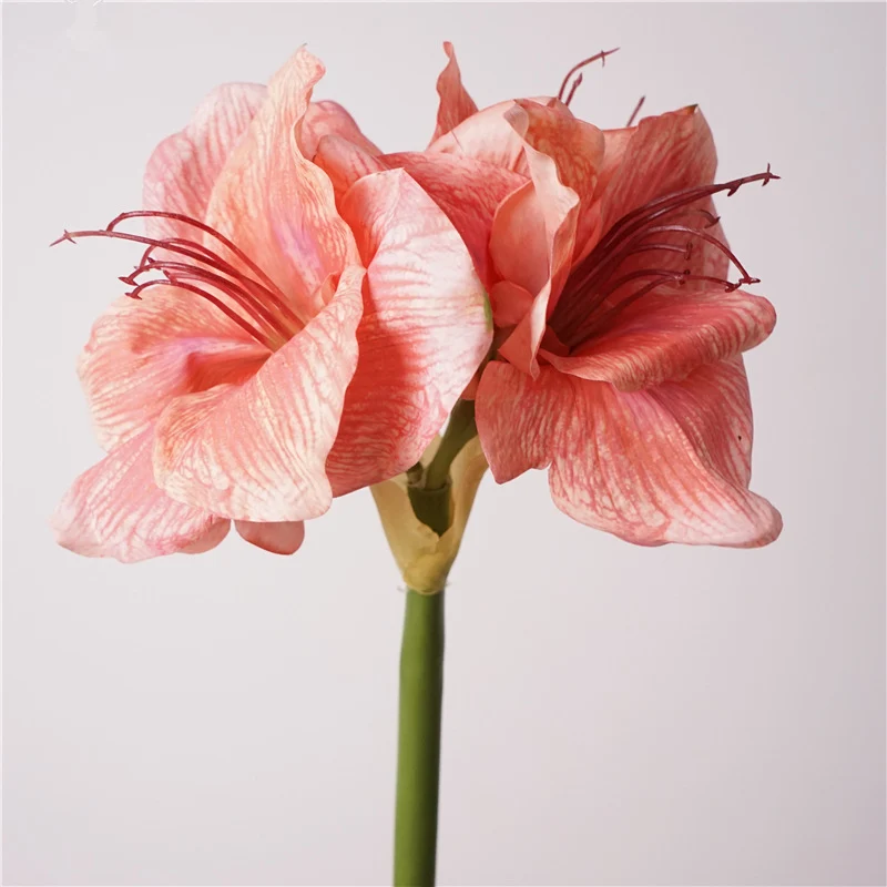 74cm Real Touch Amaryllis - Künstliche Christblume für Hochzeit & Weihnachtsdeko