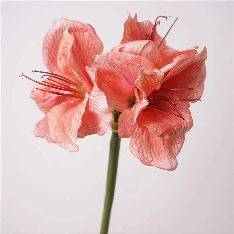 74cm Real Touch Amaryllis - Künstliche Christblume für Hochzeit & Weihnachtsdeko