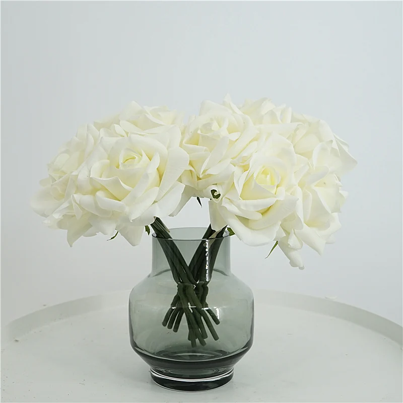 25 cm Feuchtigkeitsspürende künstliche Rosen – Blumenstrauß für Hochzeitsdekoration & Heimdekoration