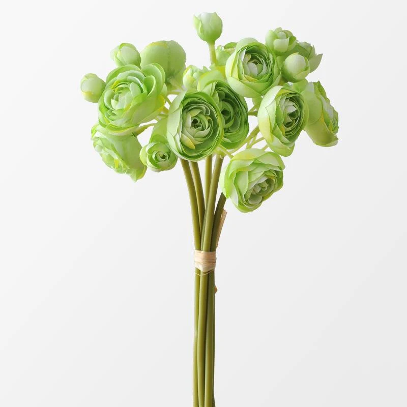 6 Stück Ranunkeln Kunstblumen – Seidige Fake Ranunkeln im Bulk, falsche Blumen als Füller für DIY Brautsträuße & Hochzeitsdeko