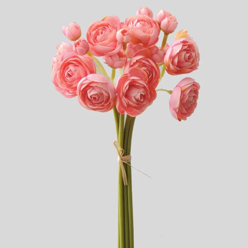 6 Stück Ranunkeln Kunstblumen – Seidige Fake Ranunkeln im Bulk, falsche Blumen als Füller für DIY Brautsträuße & Hochzeitsdeko