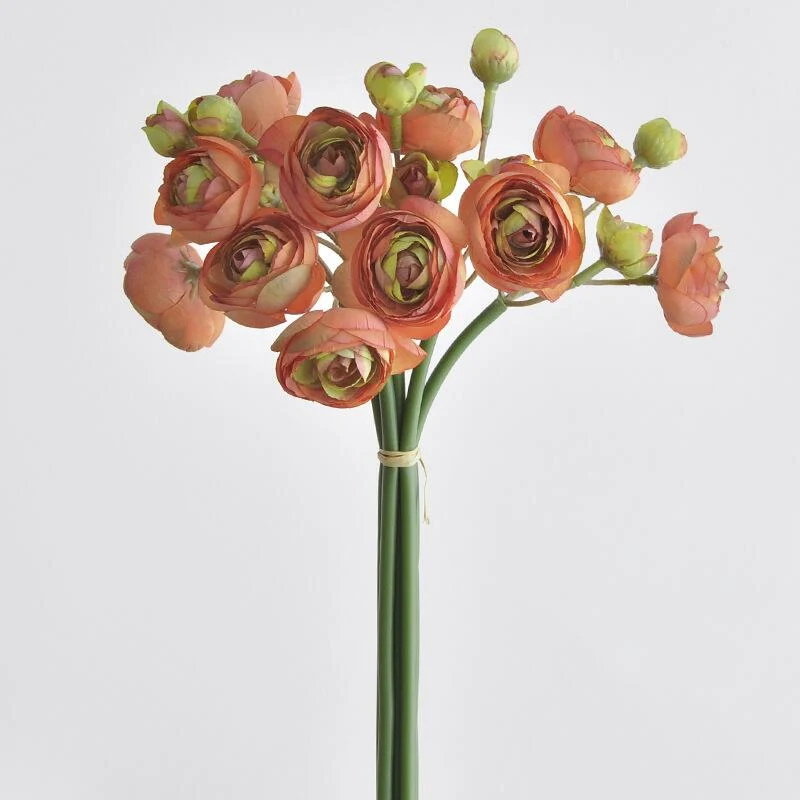 6 Stück Ranunkeln Kunstblumen – Seidige Fake Ranunkeln im Bulk, falsche Blumen als Füller für DIY Brautsträuße & Hochzeitsdeko