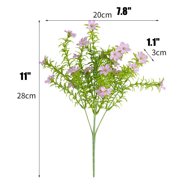 28 cm UV-beständiger Kunstblumenstrauß Wildblumen für den Außenbereich