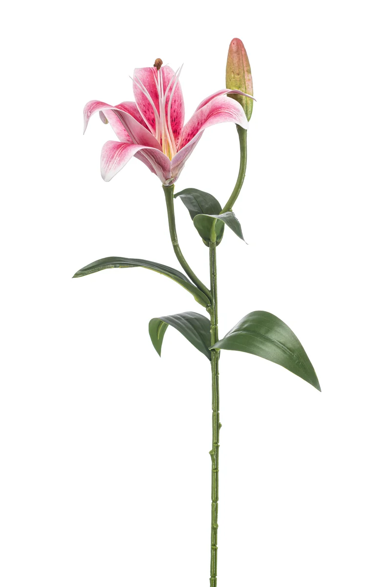 Lilie künstlich 56 cm - 1 Stiel - Rosa