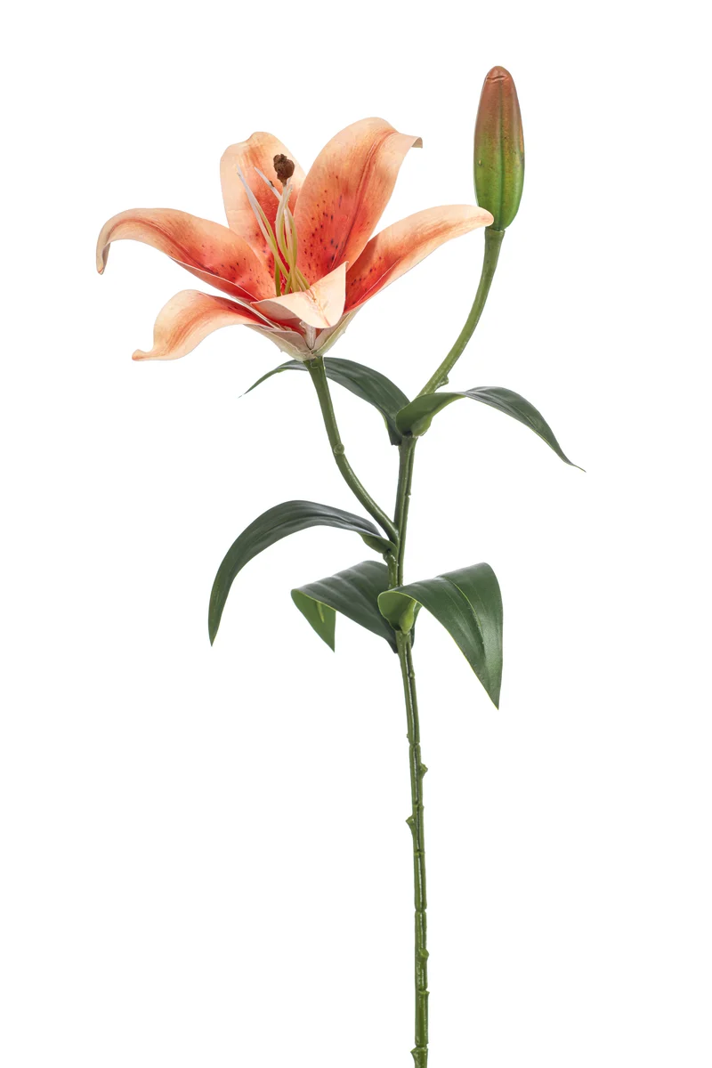 Lilie künstlich 56 cm - 1 Stiel - Orange