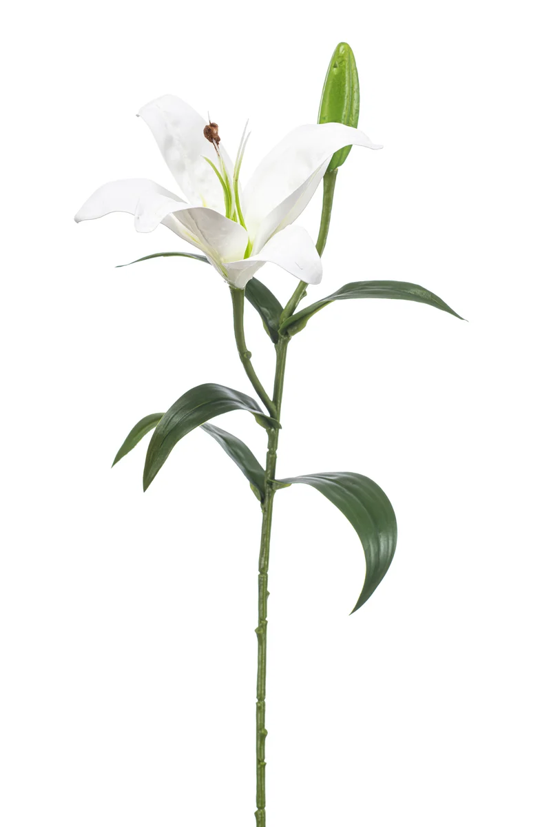 Lilie künstlich 56 cm - 1 Stiel - Weiß