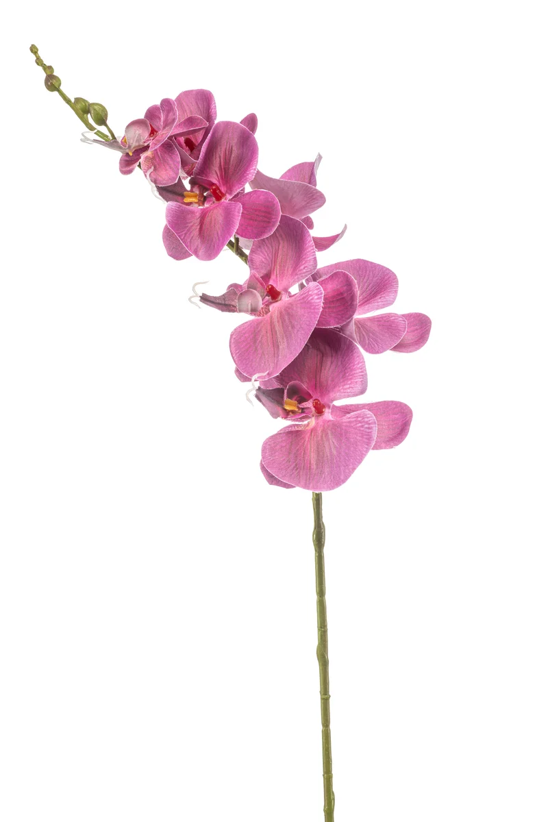 Orchidee künstlich 84 cm - 1 Stiel - Fuchsienrot