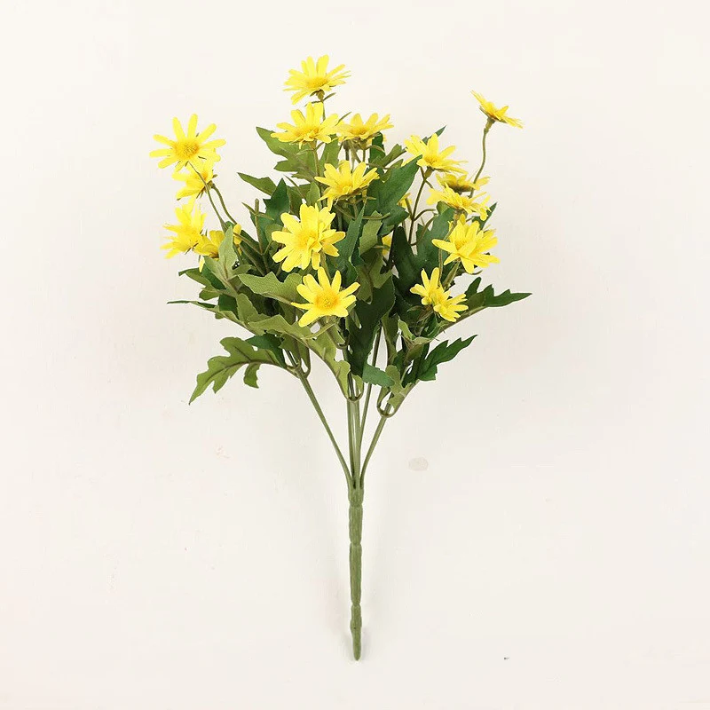 35cm Künstlicher Gänseblümchen-Strauch-Bukett – UV-beständige Künstliche Marguerite Blumen – Künstliche Blumen für Vorplatz, Garten, Terrasse, Pflanztopf und Heimdekoration