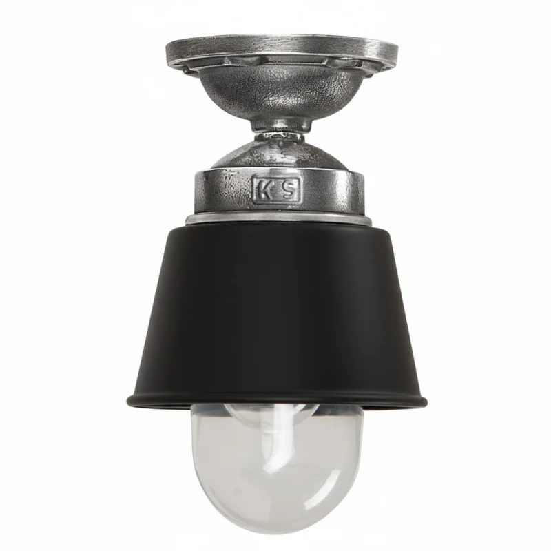Casa Padrino Jugendstil Hofleuchte 16 x 16 x H. 27 cm - Schwarz - Nostalgische Wetterfeste Außenleuchte