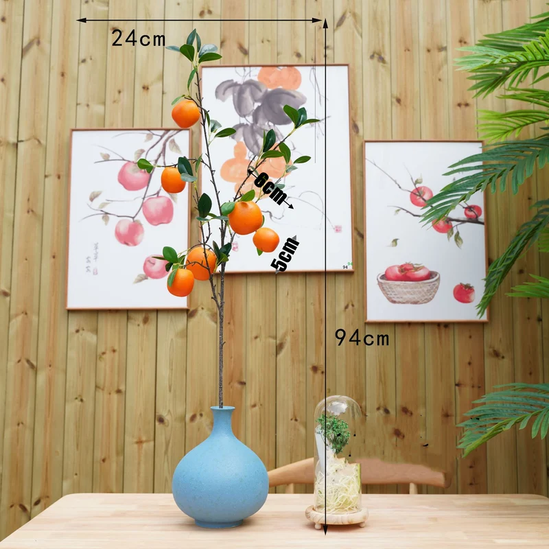 Extra hoch 94 cm Künstliche Äste mit Mandarinen Perfect für Oktoberfest & Hausdekoration