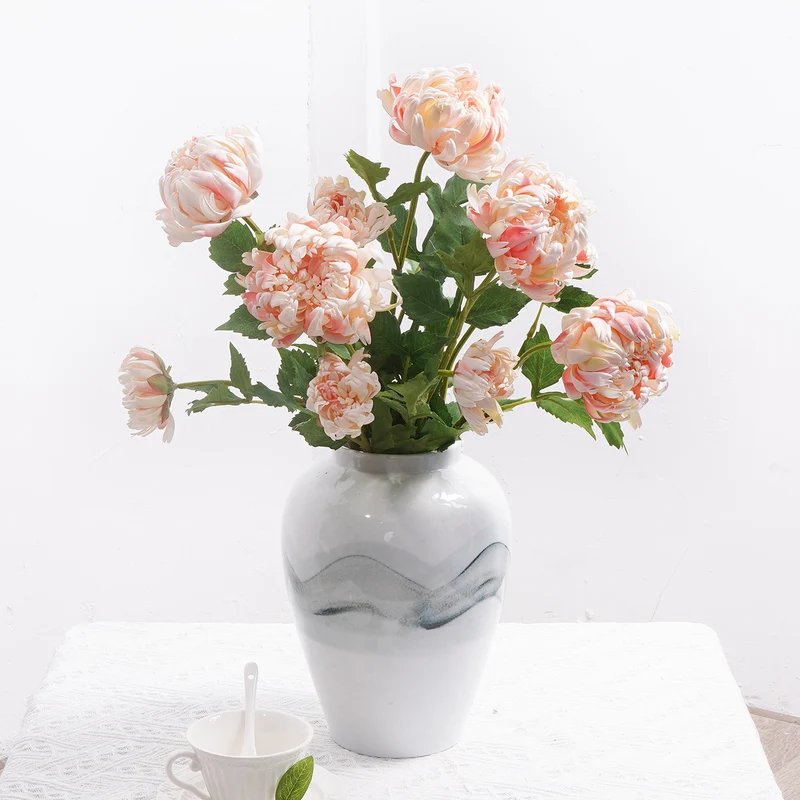 70 cm hohe künstliche Krabbenklau-Chrysantheme mit hochwertigem Berührungsgefühl für Home-Wedding-Dekoration