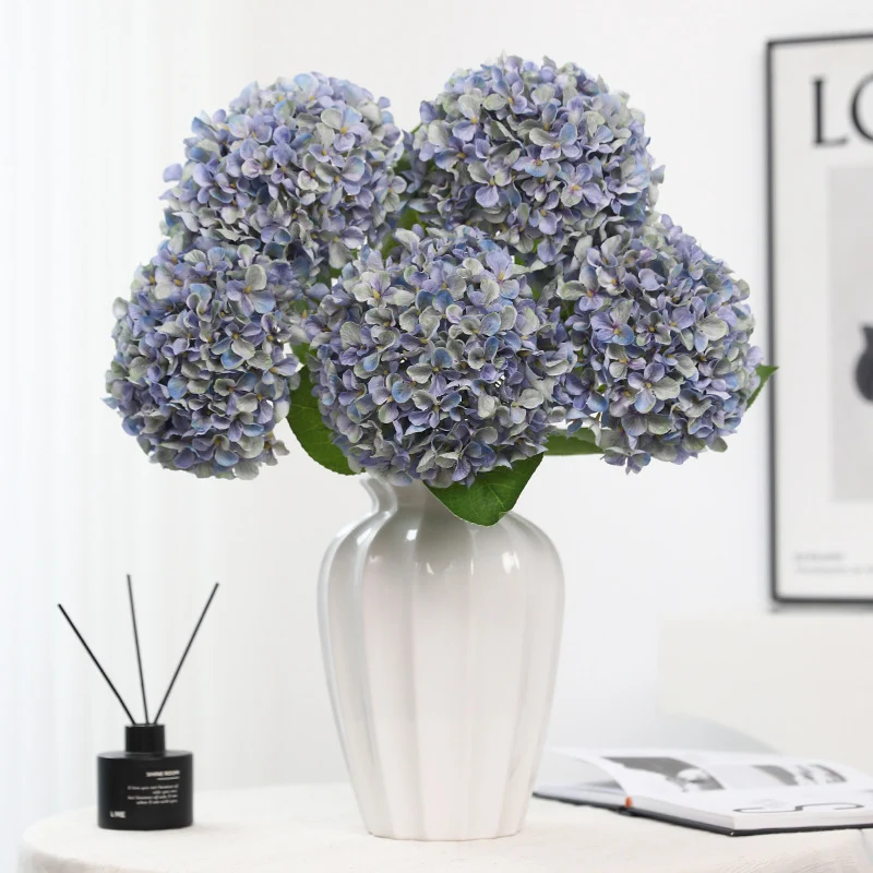 66 cm Vintage-Künstliche Hydrangeenstiele– Herbst- und Winterblumen