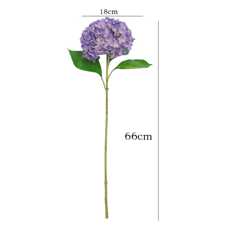 66 cm Vintage-Künstliche Hydrangeenstiele– Herbst- und Winterblumen