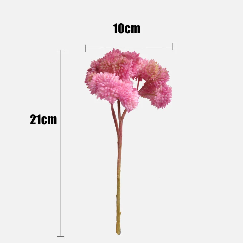 21cm Künstliche Sukkulente Mizikai-Fruchtstängel mit weicher Gummi-Oberfläche – für Hochzeits- und Heimdekoration