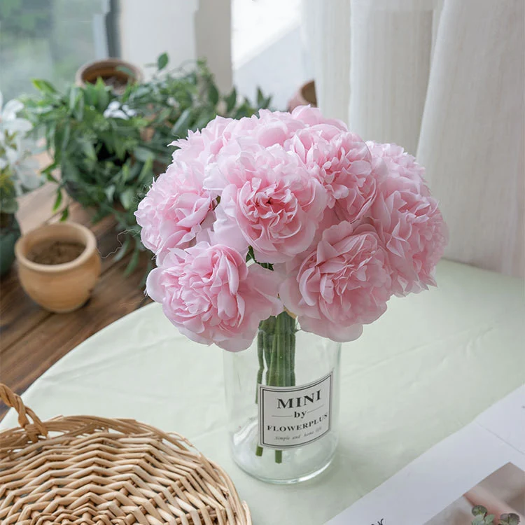 26cm Künstlicher Pfingstrosenstrauß für Hochzeiten, DIY-Hochzeitsdekoration